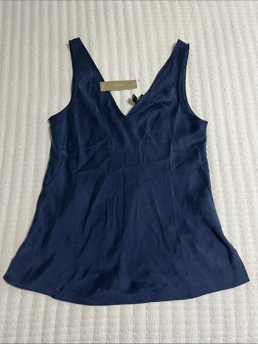 J. Crew Deep Navy V-Neck Silk Camisole